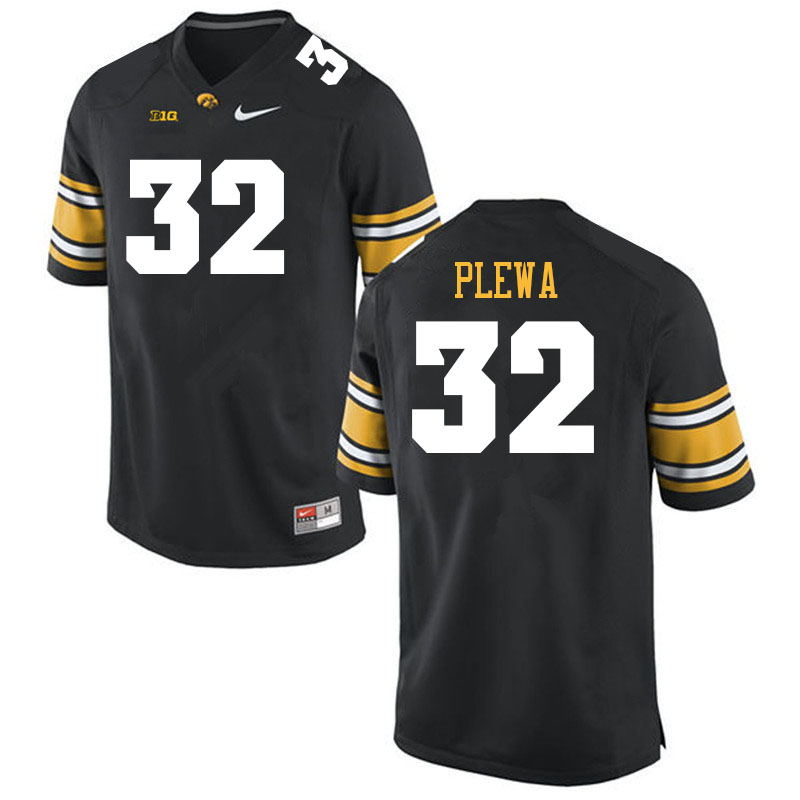 Men #32 Johnny Plewa Iowa Hawkeyes College Football Jerseys Sale-Black